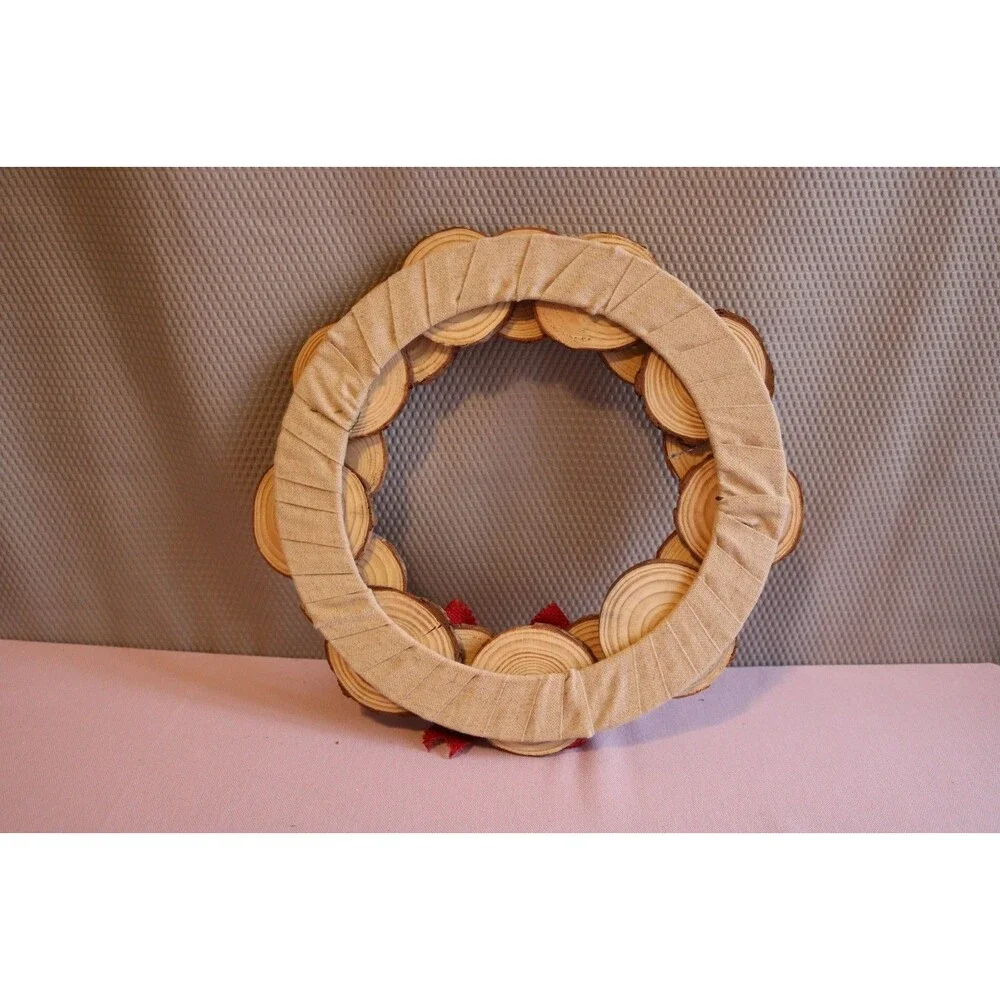 Handmade Wood Slice Wreath 12